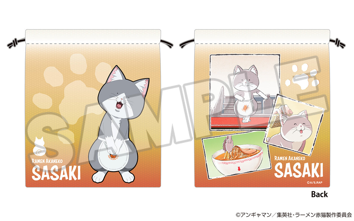 Ramen Akaneko - Drawstring Pouch Bunzo/Hana/Sabu/Sasaki/Krishna/All Characters