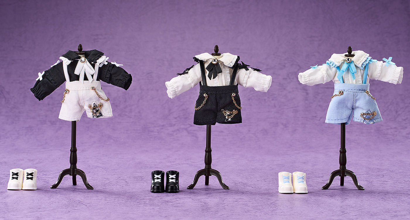 Nendoroid Doll Outfit Set: Suspender Shorts Set (White & Black/Black & White/White & Blue)