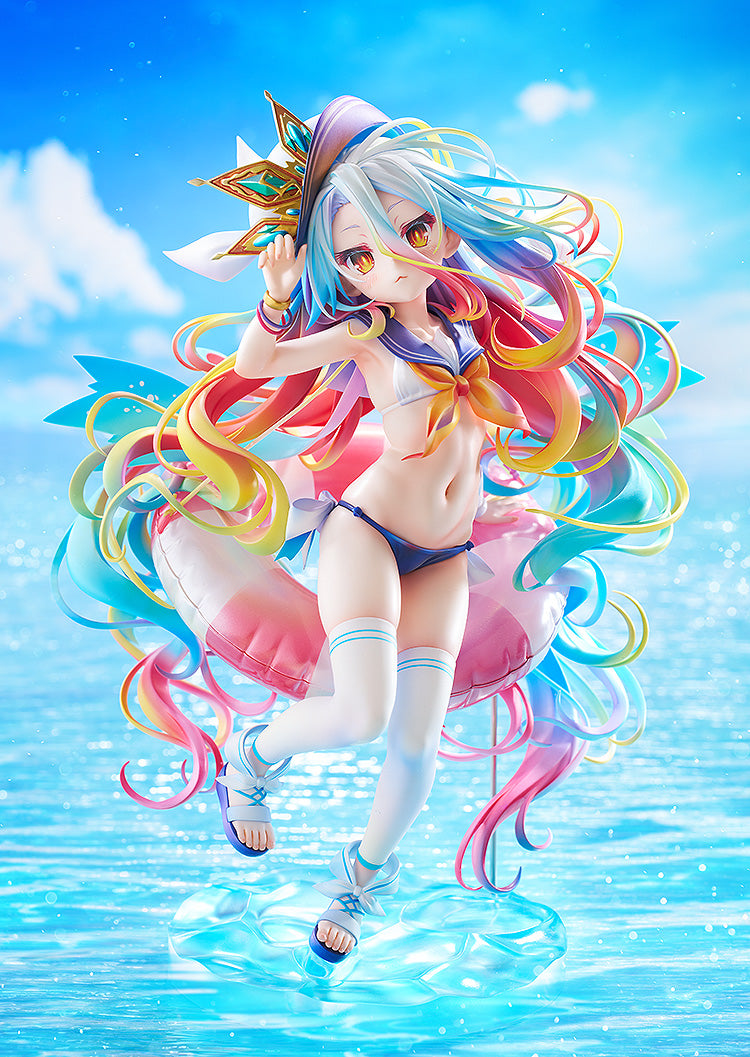SHIRO 夏季バージョン 1/7スケールフィギュア　ノーゲーム・ノーライフ No Game No Life - Shiro: Sailor-Style Swimsuit Ver. 1/7 Scale