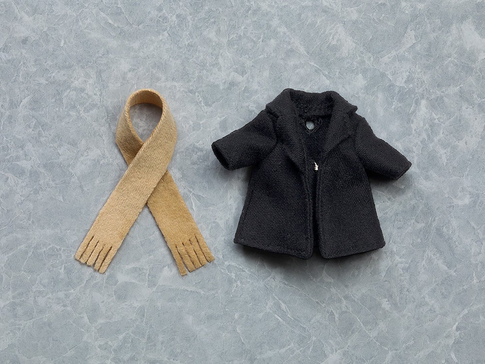 Nendoroid Doll Coat & Scarf (Black/Beige)