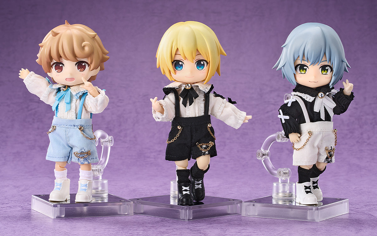 Nendoroid Doll Outfit Set: Suspender Shorts Set (White & Black/Black & White/White & Blue)
