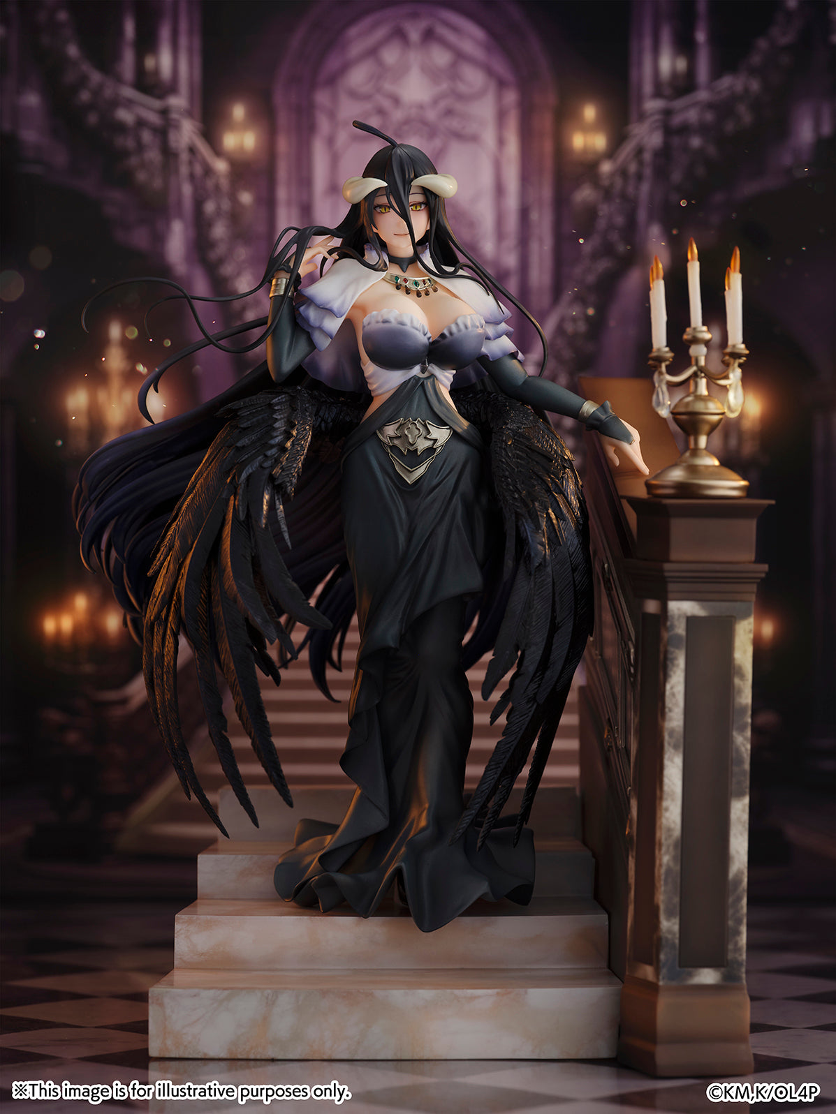 OVERLORD - Albedo 1/7 Scale Figure -Jet Black Dress Ver.-