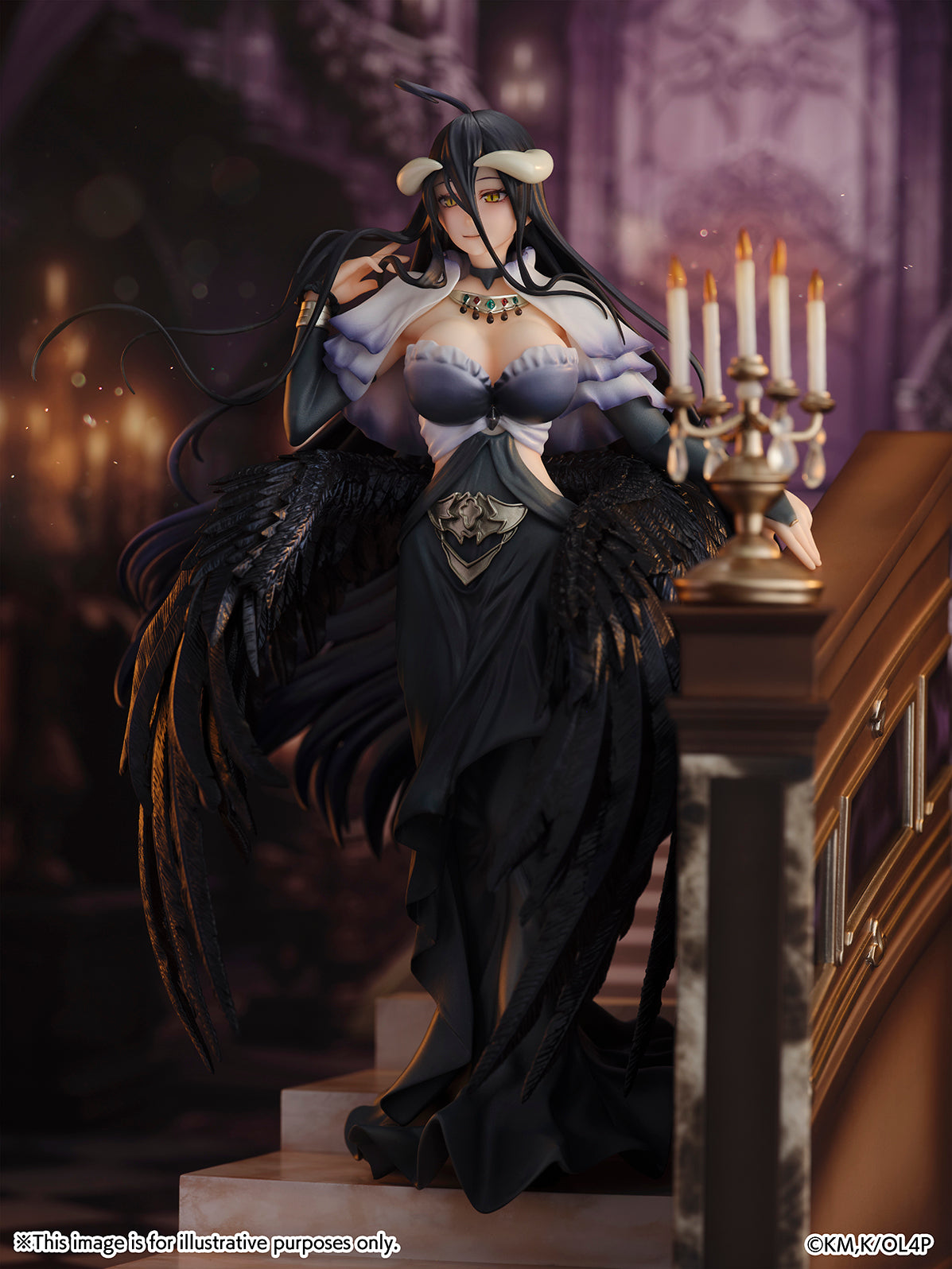 OVERLORD - Albedo 1/7 Scale Figure -Jet Black Dress Ver.-