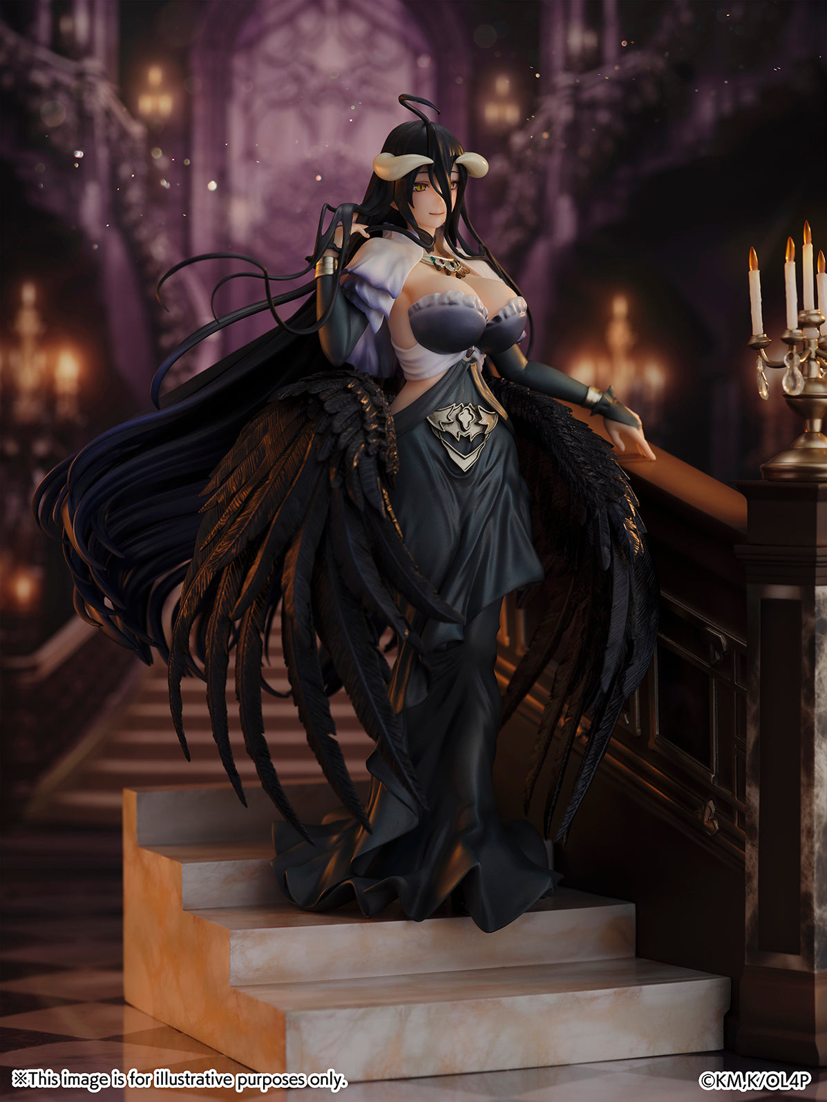 OVERLORD - Albedo 1/7 Scale Figure -Jet Black Dress Ver.-