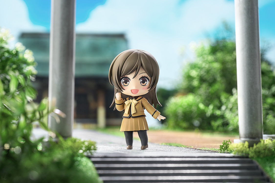 Kamisama Kiss Nendoroid Nanami Momozono - tampilan samping memperlihatkan pose tangan dan aksesori shiro