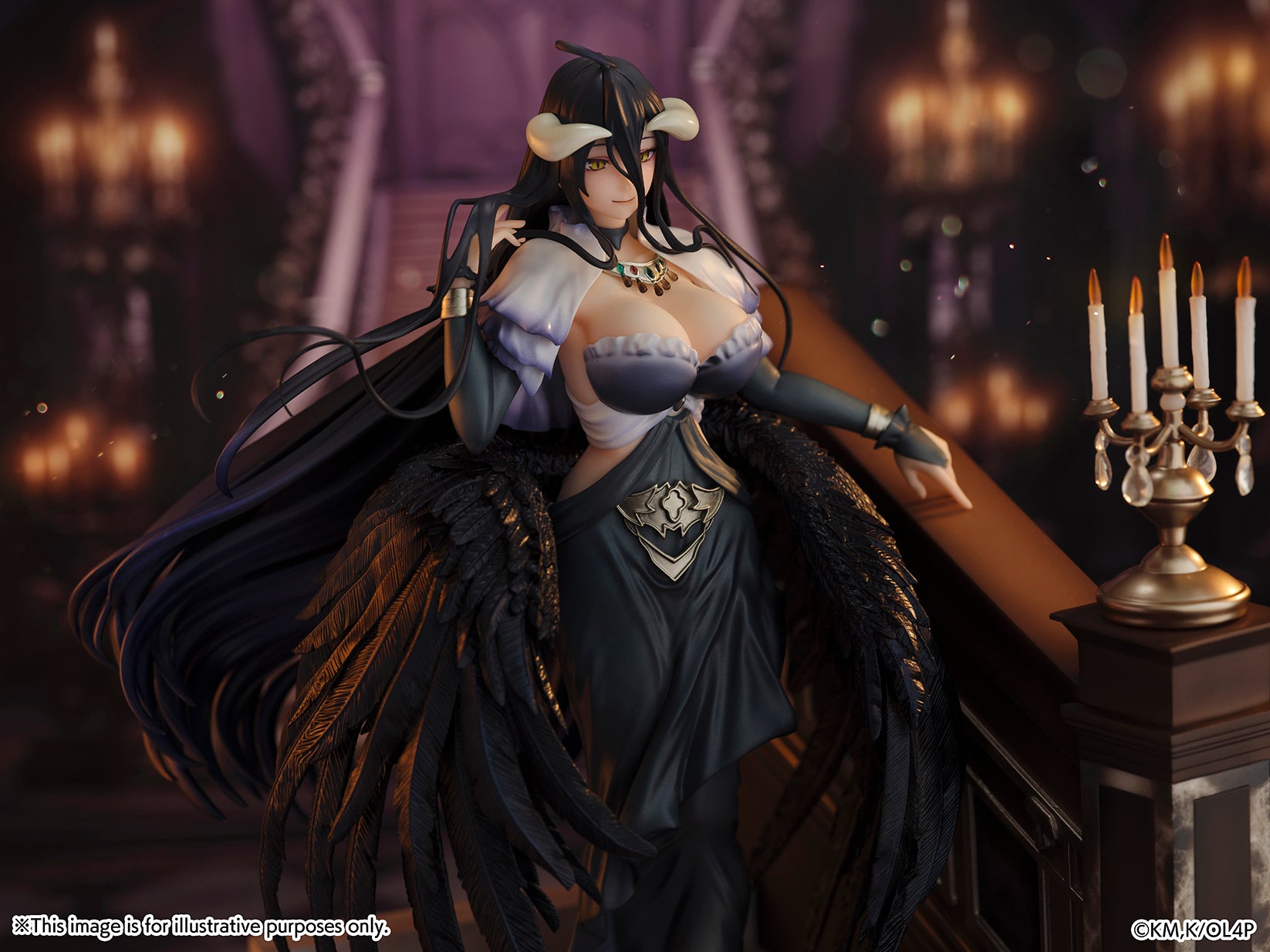 OVERLORD - Albedo 1/7 Scale Figure -Jet Black Dress Ver.-