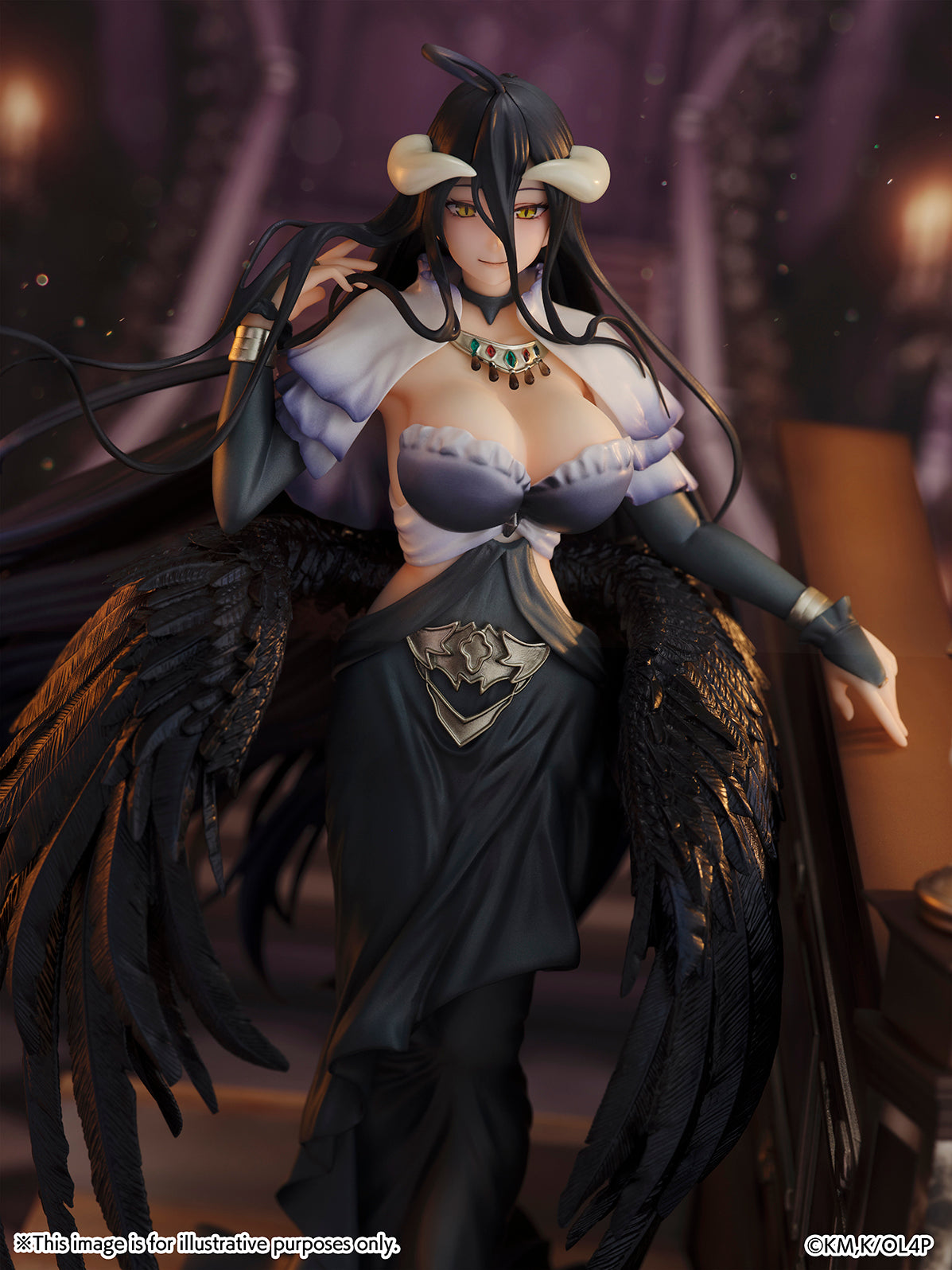 OVERLORD - Albedo 1/7 Scale Figure -Jet Black Dress Ver.-