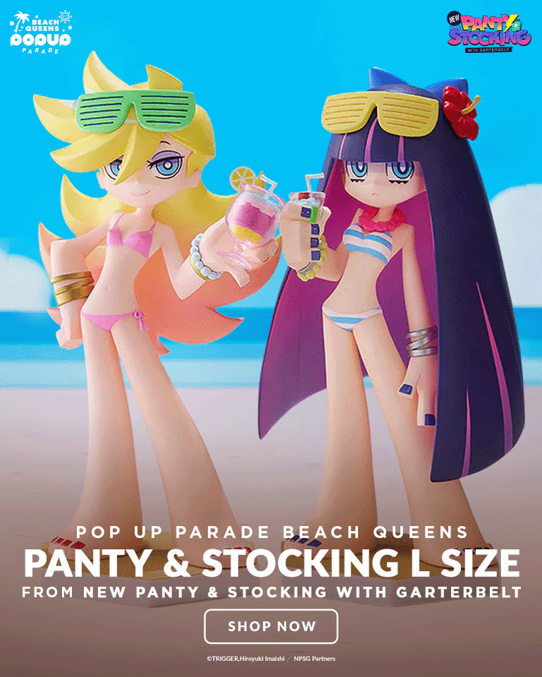 POP UP PARADE BEACH QUEENS Panty & Stock L Size Figures from New PANTY & STOCKING with GARTERBELT by WAVE