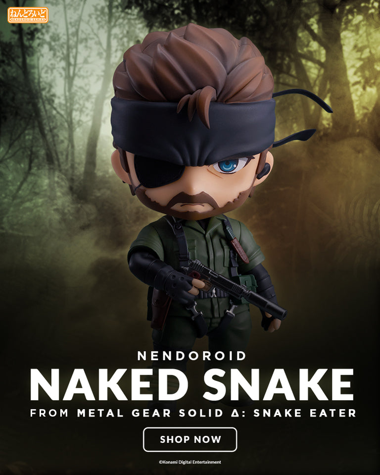 Nendoroid Naked Snake chibi figure from METAL GEAR SOLID Δ: SNAKE EATER by Good Smile Company