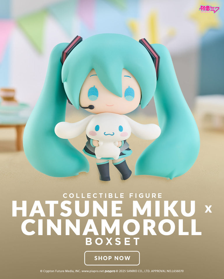 Nendoroid Hatsune Miku x Cinnamoroll version chibi figure by Good Smile Company