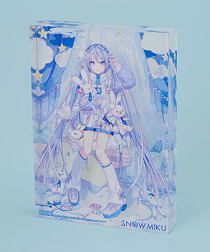 BONUS: Snow Miku: Yukiiro Pop Ver. (Acrylic Block) (Size: W 105mm x H 147mm x D 20mm)