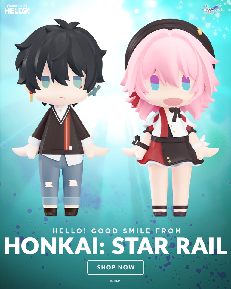 HELLO! GOOD SMILE Dan Heng and March 7th chibi figures from Honkai: Star Rail by Good Smile Company