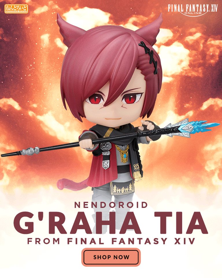 Nendoroid G'raha Tia chibi figure from Final Fantasy XIV by Good Smile Company