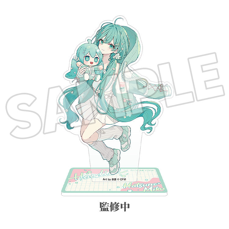 Hatsune Miku - Suporte de Acrílico Miku Hug Series: Versão Flor