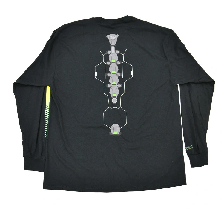 Cyberpunk: Edgerunners Long T-Shirt: David's Backbone Cyberware (Black/Yellow)