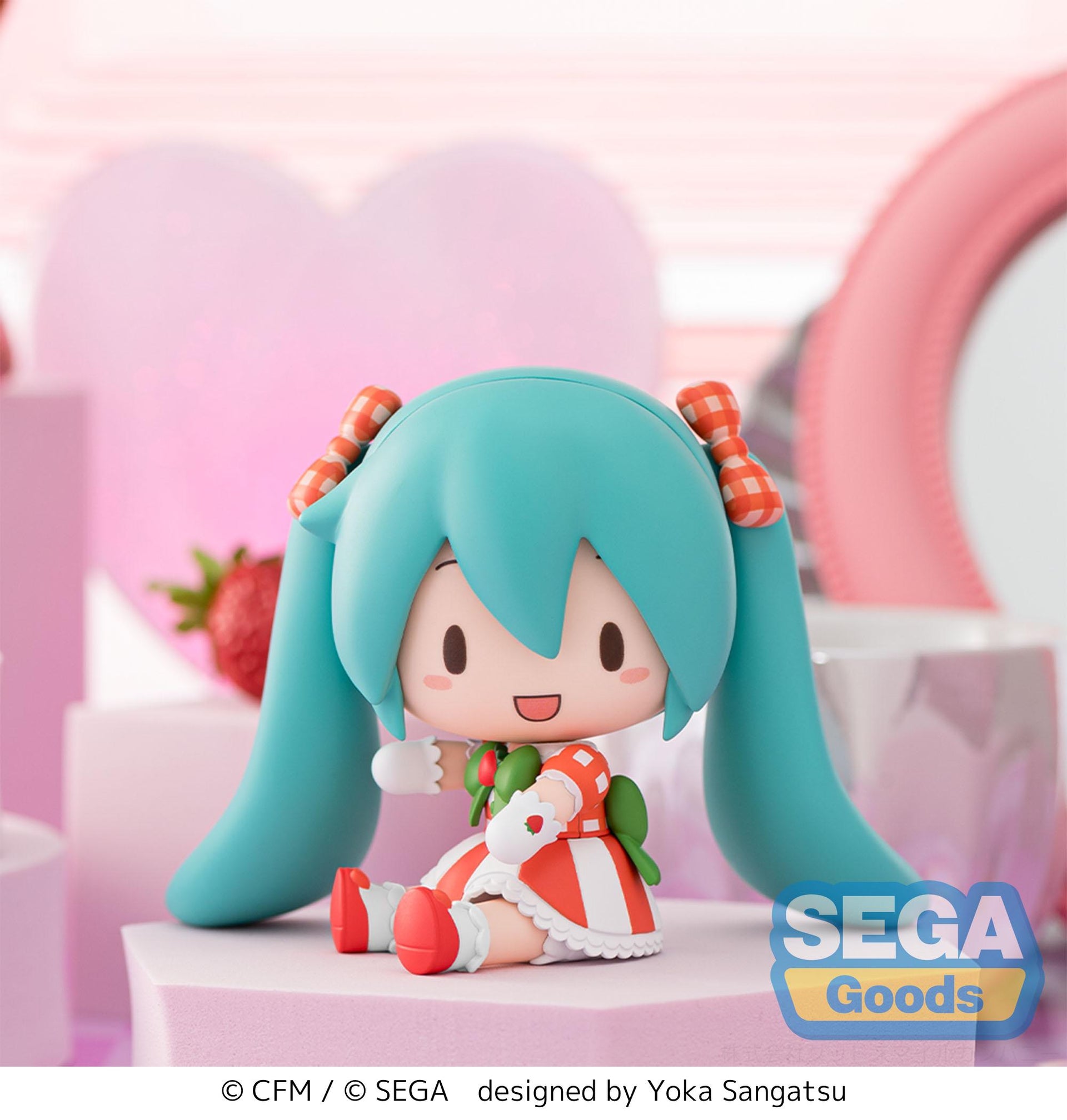Hatsune Miku - fuwa petit "Hatsune Miku x Love and Berry Dress Up and Dance!" Chibi Figure "Lovely Strawberry"
