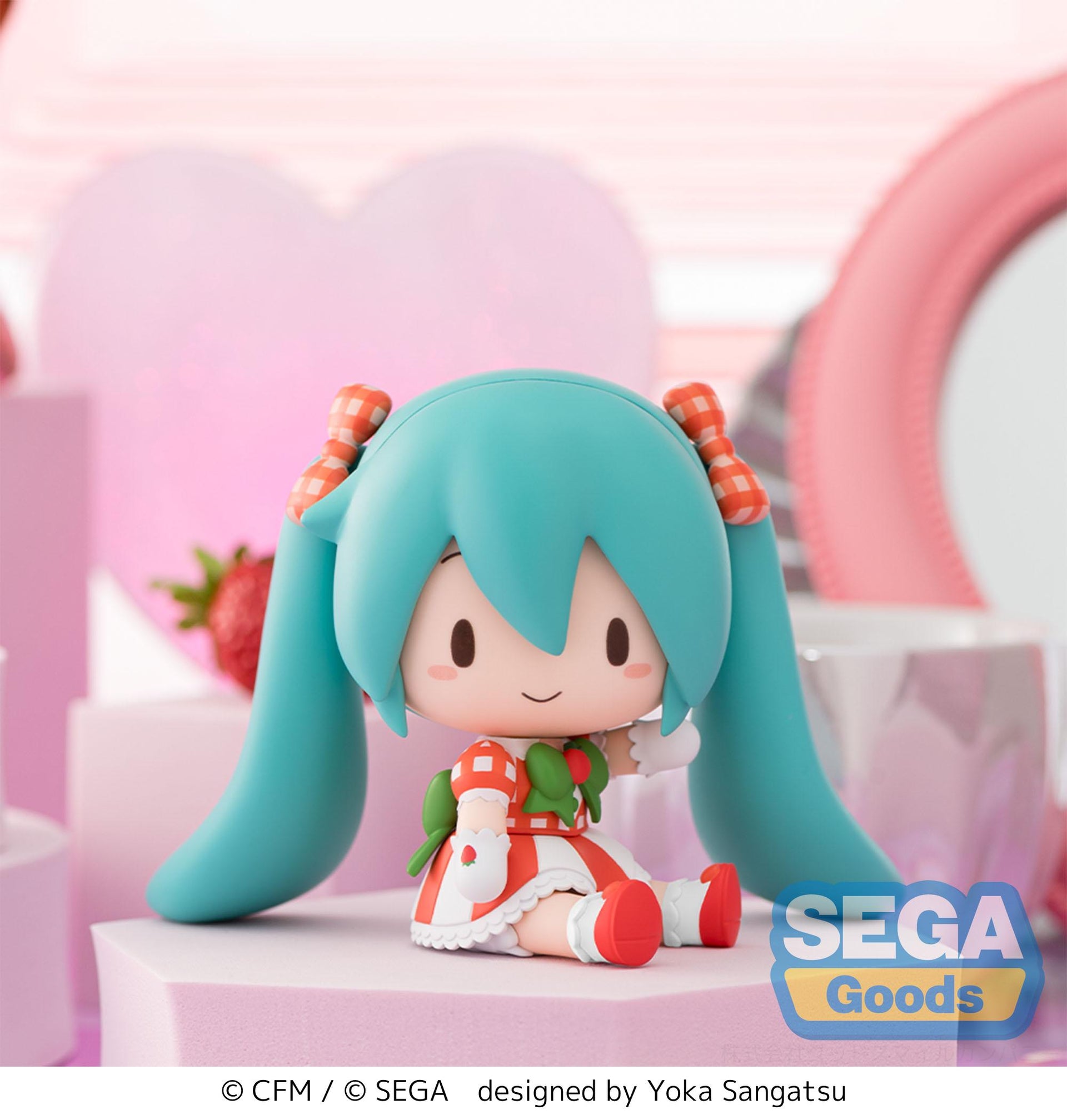 Hatsune Miku - fuwa petit "Hatsune Miku x Love and Berry Dress Up and Dance!" Chibi Figure "Lovely Strawberry"