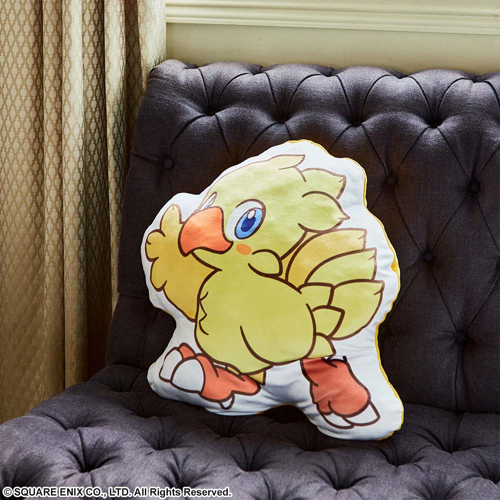 FINAL FANTASY Fluffy Fluffy Die-cut Cushion  - CHOCOBO
