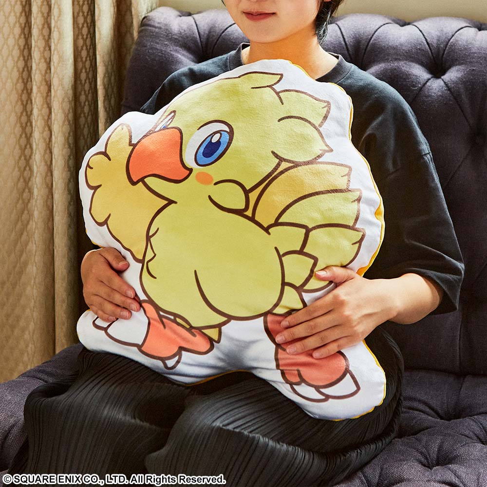 FINAL FANTASY Fluffy Fluffy Die-cut Cushion  - CHOCOBO