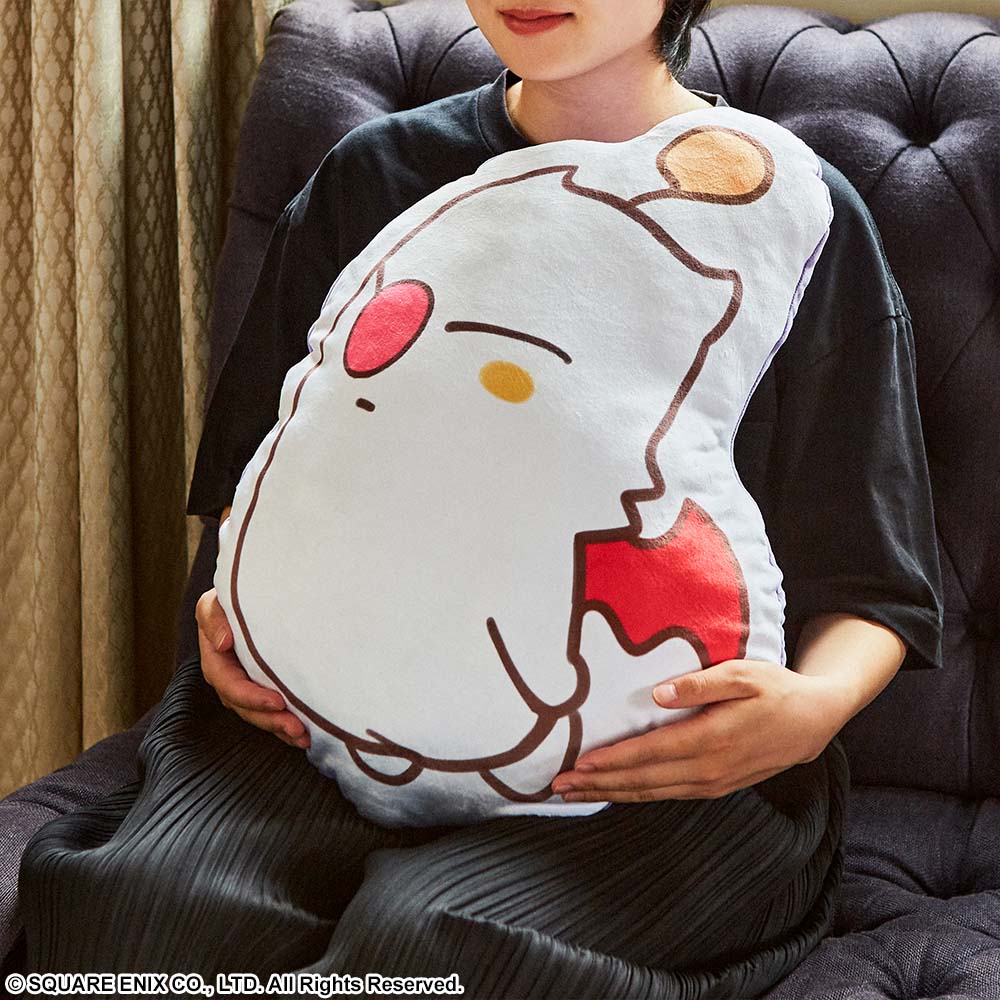 Final Fantasy - Fluffy Fluffy Die-cut Plush Cushion  - MOOGLE