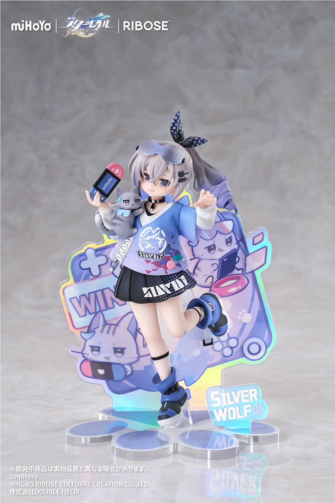 Honkai: Star Rail - RISE UP+ Chibi Cat Series Figure Silver Wolf Ver.