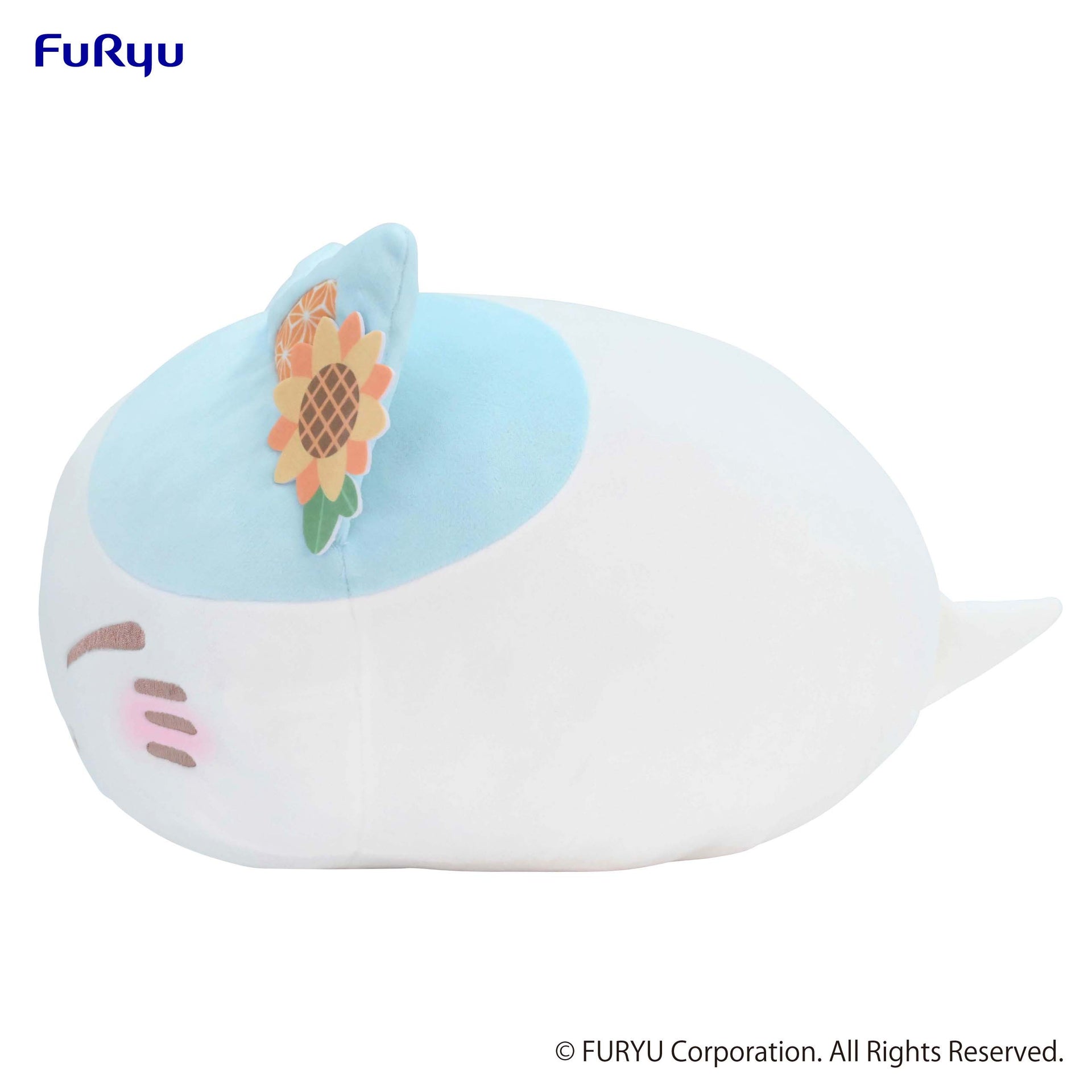 Nemuneko Cat Pastel Big Plush Toy -Pink/Light Blue-