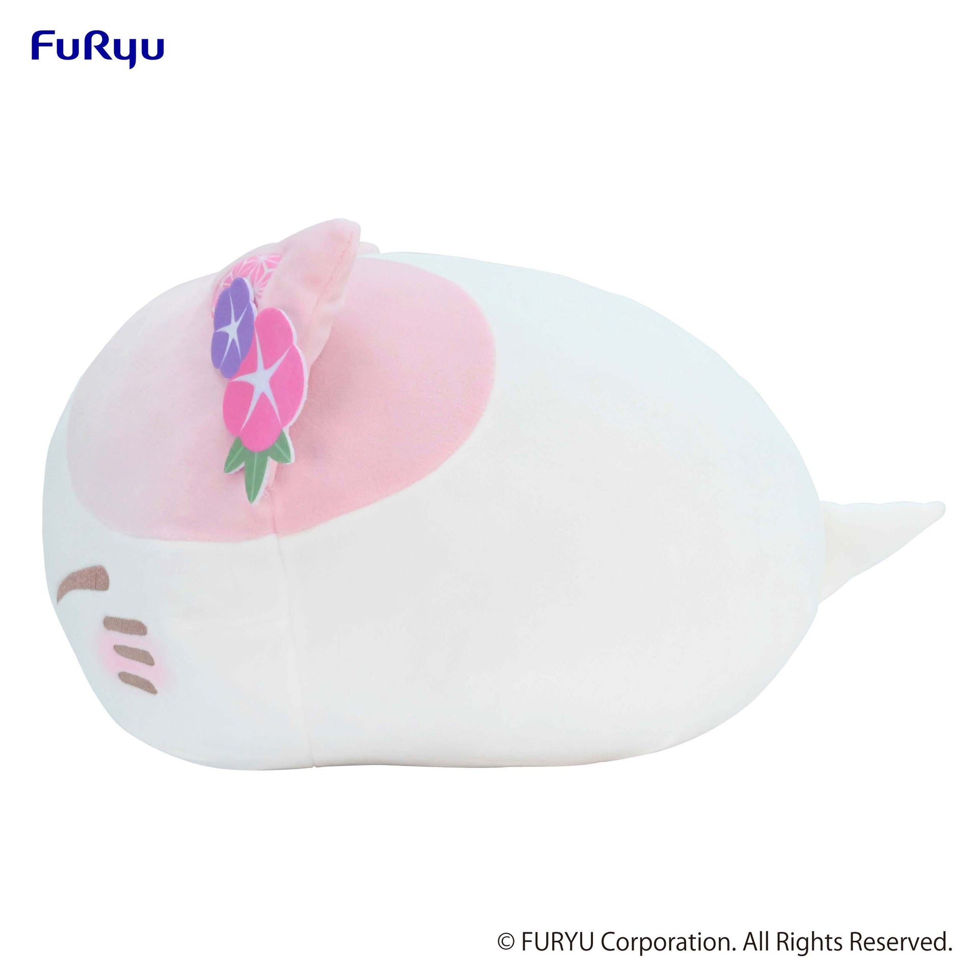 Nemuneko Cat Pastel Big Plush Toy -Pink/Light Blue-