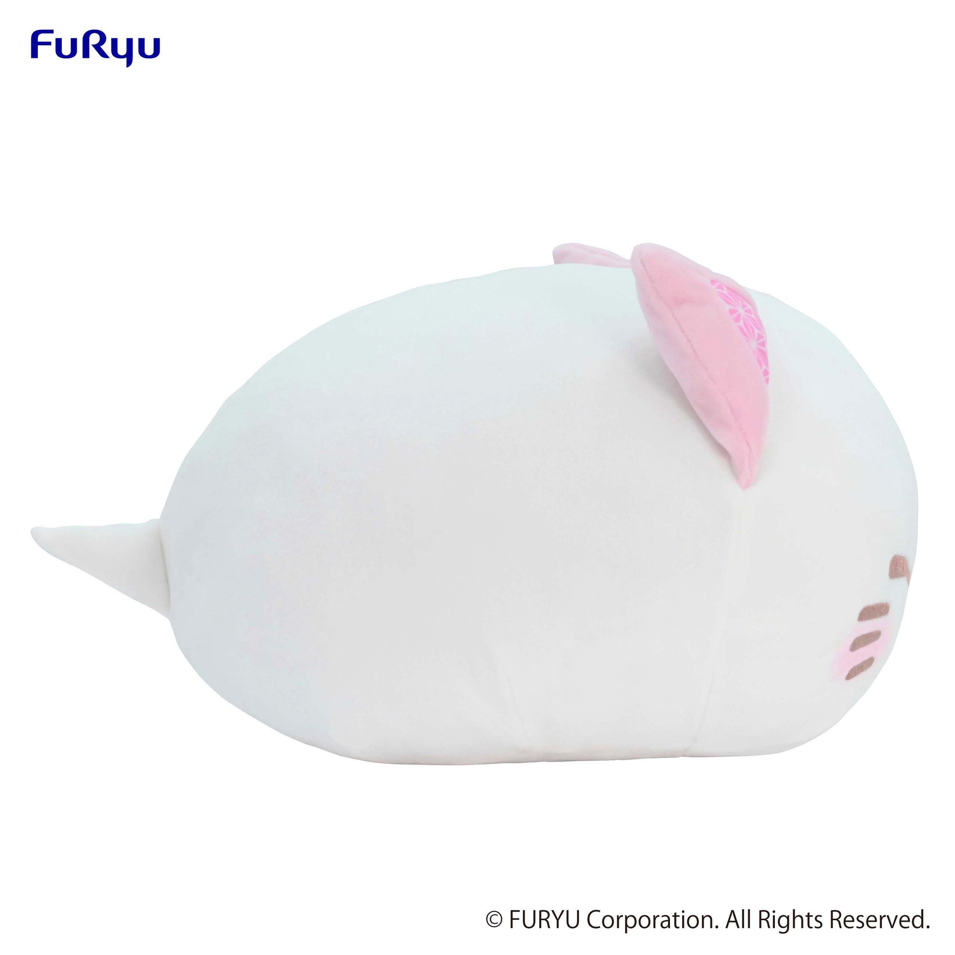 Nemuneko Cat Pastel Big Plush Toy -Pink/Light Blue-