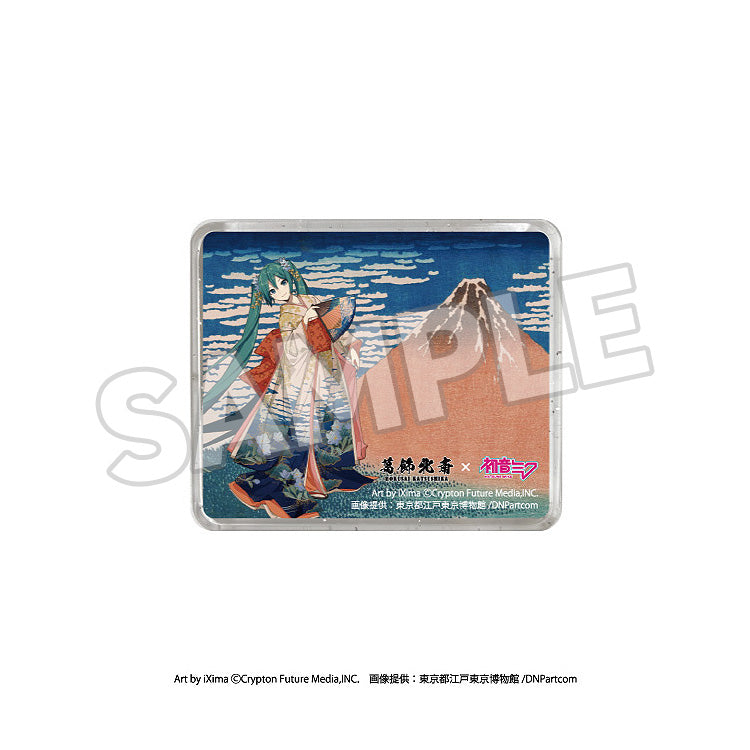 Katsushika Hokusai x Hatsune Miku - 3D Magnet: Thirty-six Views of Mount Fuji The Great Wave off Kanagawa/Fine Wind, Clear Morning