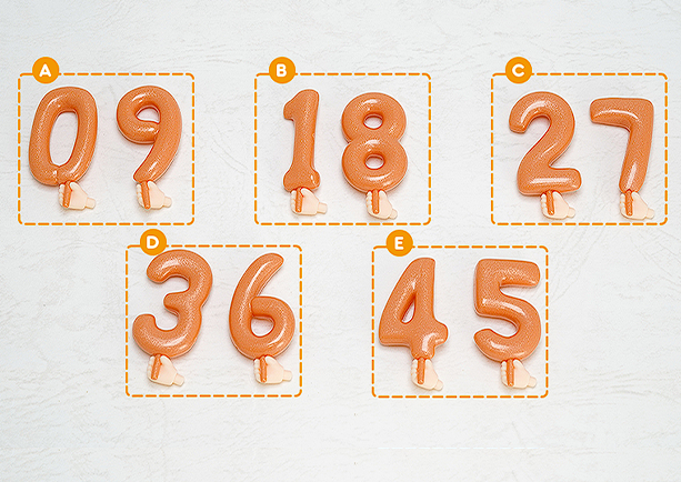 BONUS: Number Balloon 3: Orange Ver. Parts Set